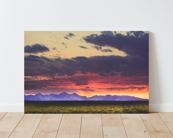 Sunset Mountain Landscape Photography - Mountains Wall Art - Nature Print - Panoramic Landscape - Living Room wall art - Mountain Print