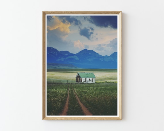 Colorful Landscape Photography Print | rustic wall art | montana landscape | large wall art | serene | colorful | mountain landscape print