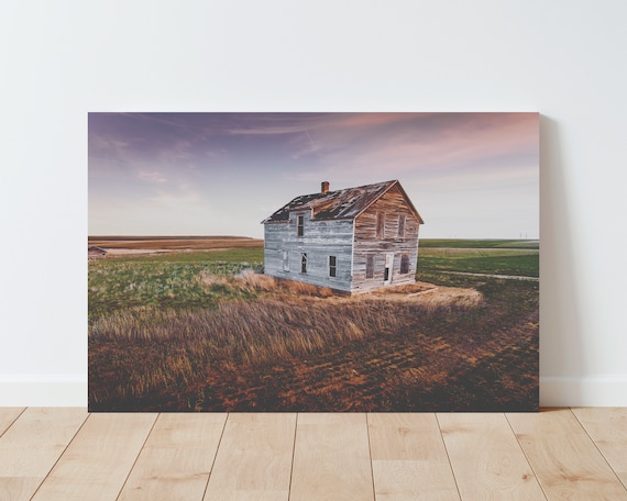 Abandoned Farmhouse and Rural Landscape Photography - Rustic Decor - Farmhouse Decor - Large wall art - Americana wall art - landscape print