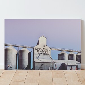 Fine Art Western Grain Elevator Photography - Western Decor - Modern Farmhouse Prints - Landscape - Rustic Decor - Large wall art - sunset image 9