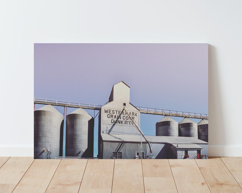 Fine Art Western Grain Elevator Photography - Western Decor - Modern Farmhouse Prints - Landscape - Rustic Decor - Large wall art - sunset image 9
