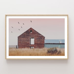 Rustic Barn and Western Landscape Photography - Western Art - Americana Wall Art - Barn Photography - Barn wall art - Sunset - Calming