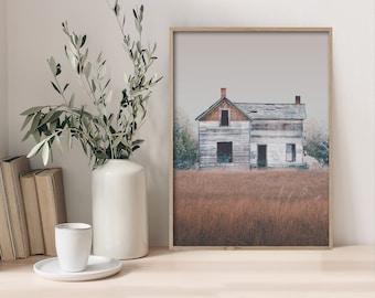 Rustic Decor - Abandoned Photography - Farmhouse Decor - Landscape Wall Art - Large Wall Art - Living Room Wall Art - Americana wall art