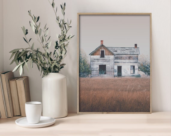 Rustic Decor - Abandoned Photography - Farmhouse Decor - Landscape Wall Art - Large Wall Art - Living Room Wall Art - Americana wall art