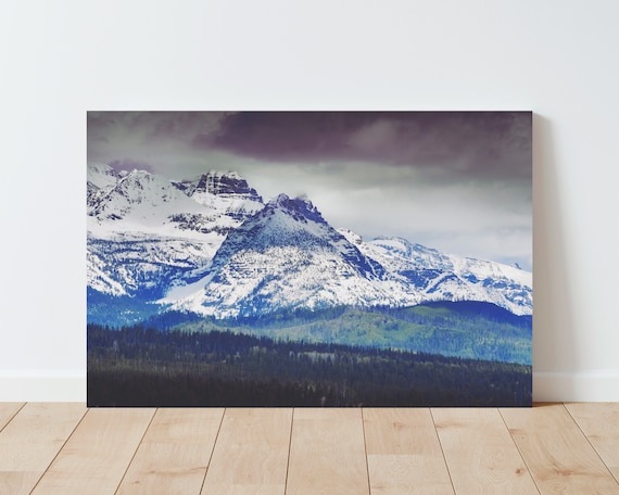 Mountain Wall Art -  Glacier National Park - Landscape wall art - Nature wall art - Panoramic Landscape - Cabin Decor - Panoramic Wall art