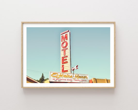 "O'hair Manor Motel" - Mid Century Modern Motel Sign Photography