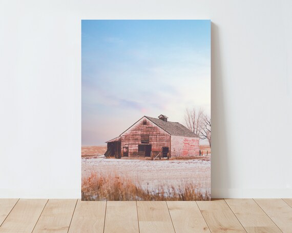 Red Barn and Dreamy Landscape Photography - Western Wall Art - Western Decor - Farmhouse Decor - Barn wall art - Barn Photography - Rustic