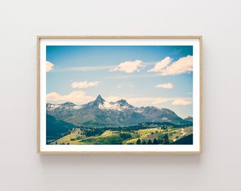 Wyoming Mountains photography Print - Pilot and Index Peaks - large wall art - Colorful peaceful landscape