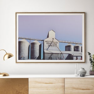 Fine Art Western Grain Elevator Photography - Western Decor - Modern Farmhouse Prints - Landscape - Rustic Decor - Large wall art - sunset image 4
