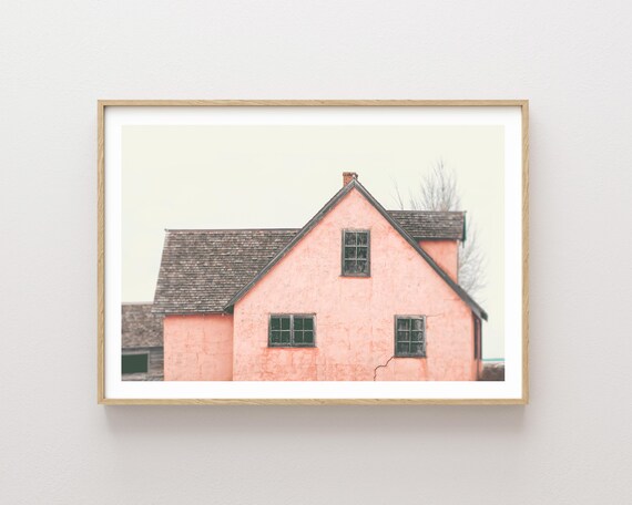 "Little Pink Houses" - Moulton Homestead in Grand Tetons National Park - pink Farmhouse photography
