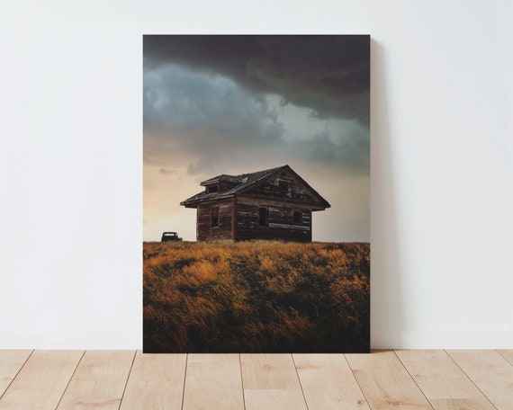 Rustic Barn Photography Print - Boho - Rustic Decor - Landscape Wall Art - Farmhouse Decor - Western Decor - Montana - Living room wall art