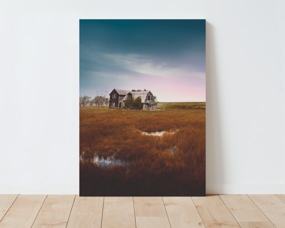 Abandoned Farmhouse and Dreamy Landscape - Landscape Wall Art - Farmhouse Decor- Nature Photography - Nature wall art - countryside - rustic