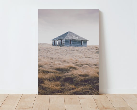 Old Schoolhouse Landscape Photography - Landscape Wall Art - Rustic Decor - Farmhouse Decor - Boho - Western Decor - Living room wall art