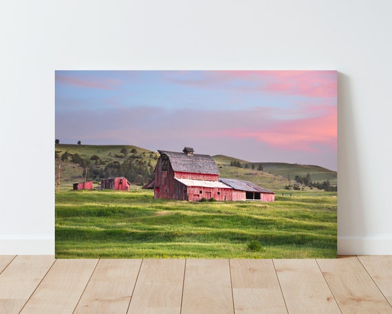 Rustic Wall Decor - Barn Photography - Landscape wall art - Americana wall art - Farmhouse Decor - Panoramic wall art - living room wall art