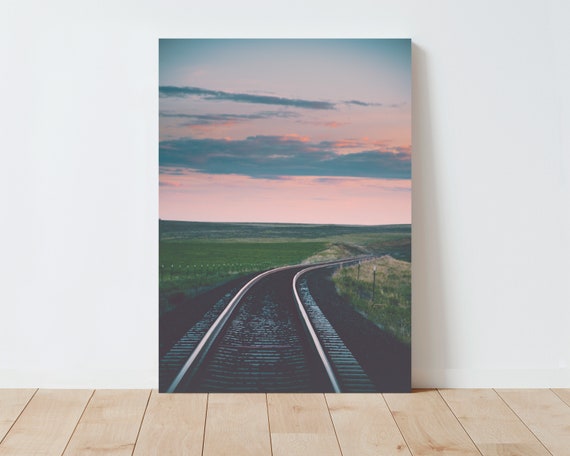 Train Tracks Landscape Photography wall art - Nature wall art - Nature Photography - Large wall art - Living room wall art - Rustic Decor