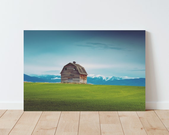 Fine Art Barn and Mountain Landscape Photography - Barn Wall Art - Mountain Wall Art - Western Wall Art - Modern Farmhouse Art - Landscape