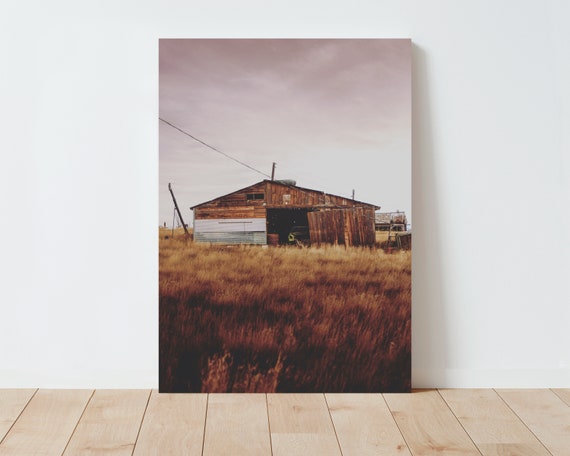 Rustic Barn Landscape Wall Art | Barn Photography | Large wall art | Nature wall art | rustic decor | Farmhouse decor | Living room wall art