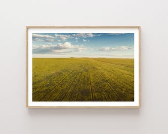 Fine Art Wheat Field and Dreamy Sky Landscape - Nature Photography - Large wall art - Western Art - Western Wall Art - Peaceful Landscape