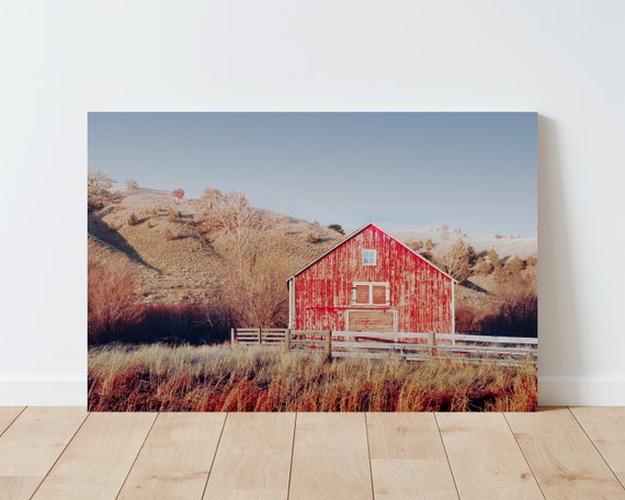 Weathered Barn and Rural Landscape Photography - Landscape wall art - old barn - barn wall art - rustic decor - farmhouse decor - panoramic