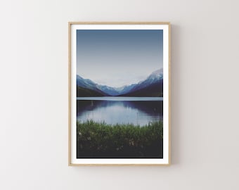 Fine Art Mountain Lake Landscape Photography - Glacier National Park - Nature Photography - Nature Prints - Dreamy Landscape - Peaceful