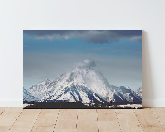 Mountains Wall Art - Landscape Wall Art - Boho Decor - Western Decor - Tetons National Park - Nature Photography - Nature Prints - clouds