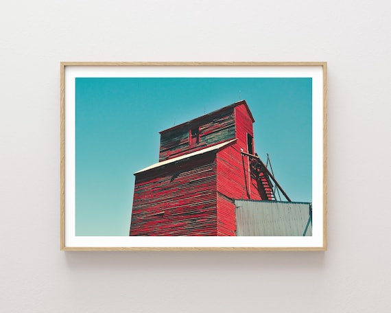 "Old Red" - Western Grain Elevator Photography Print