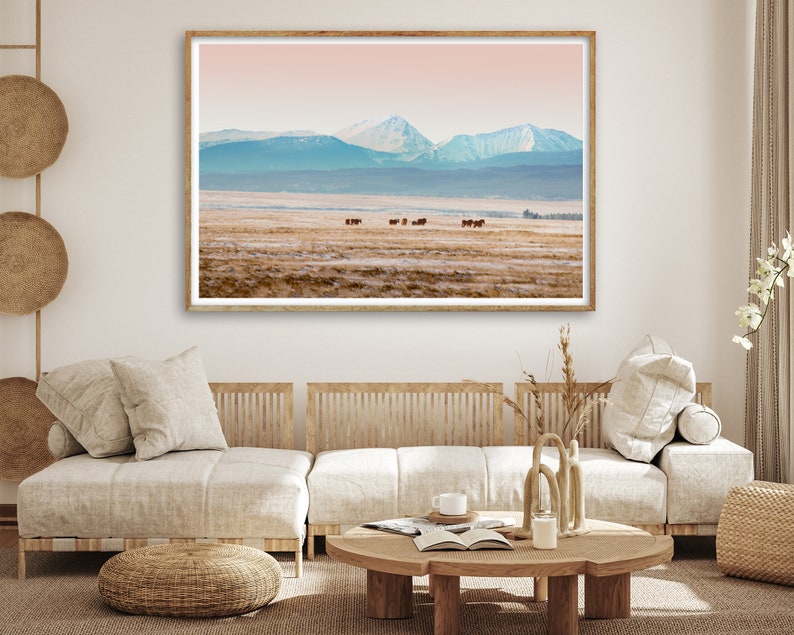 Big Hole Montana Landscape - colorful montana mountains landscape, horses and mountain landscape photography, rural landscape image 7