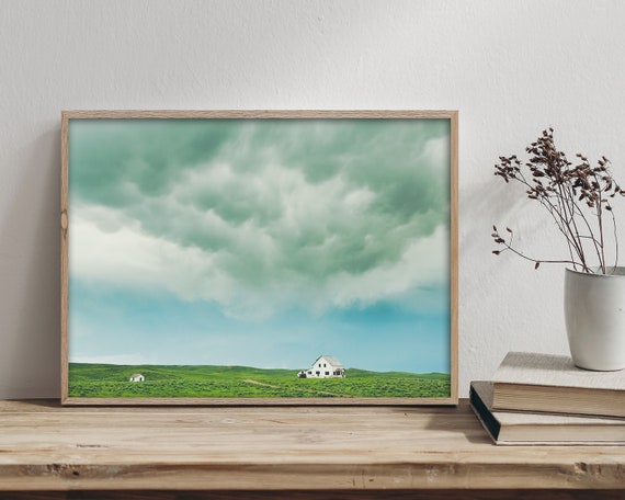 Landscape Wall Art - Stormy Landscape - Farmhouse Decor - Nature Prints - Nature Wall Art - Living Room Wall Art - Bedroom Wall Art - clouds