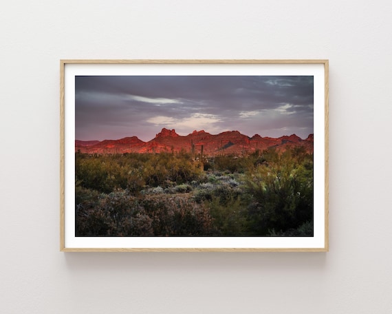 "Free to Roam" - Arizona Desert Sunset Mountains Photography Print – Western Landscape Wall Art - Superstition Mountains - Western Decor