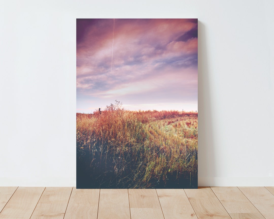 Colorful Hay Field Landscape Photography Landscape Wall Art Nature Wall