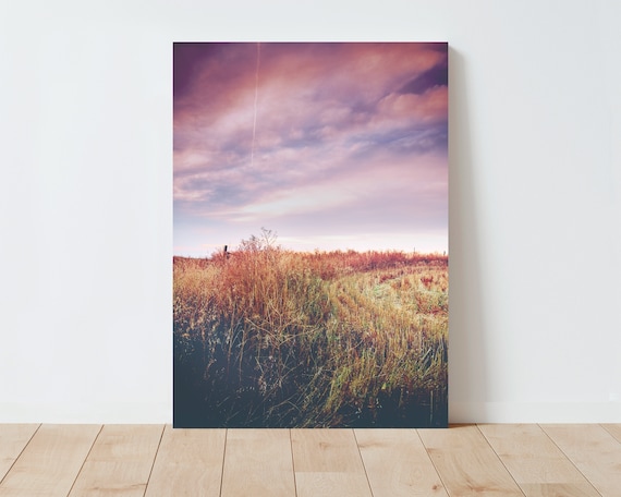 Colorful Hay Field Landscape Photography - Landscape wall art - Nature wall art - Large wall art - Farmhouse Decor - Rustic wall decor