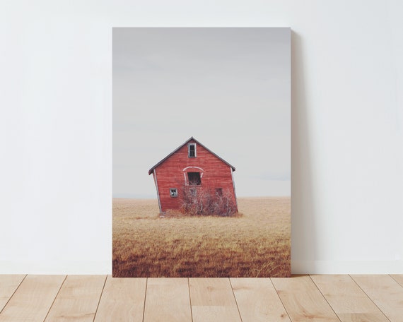 Tilted Barn Photography Print - Landscape wall art - barn wall art - rustic decor - farmhouse decor - cabin decor - large wall art - nature