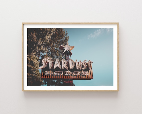 "The Stardust Motel" ' Vintage Lake Tahoe Motel Sign Wall Art