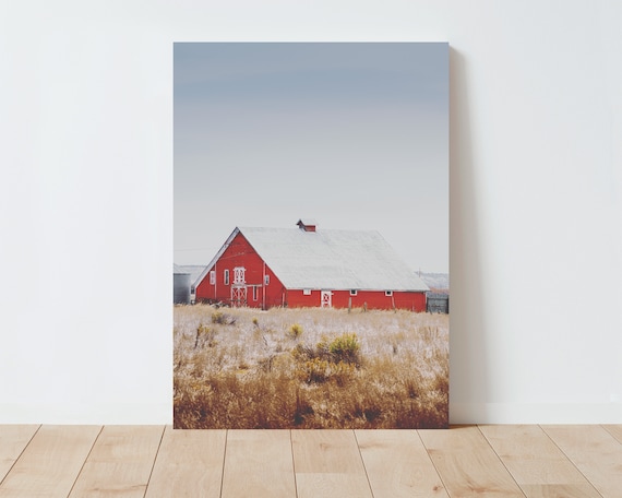 Country Barn Photography Print - Rustic Decor - Farmhouse Decor - Red Barn wall art - landscape wall art - nature print - americana wall art