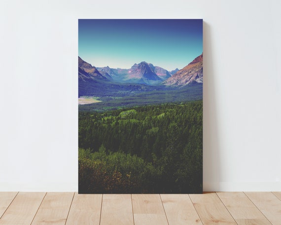 Glacier National Park Mountain Landscape Photography - Landscape wall art - Mountain Wall Art - Nature wall art - Living Room wall art