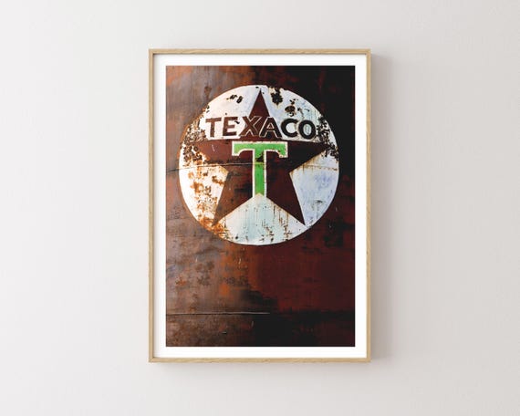 "Texaco" - Vintage Western Logo Rustic Photography