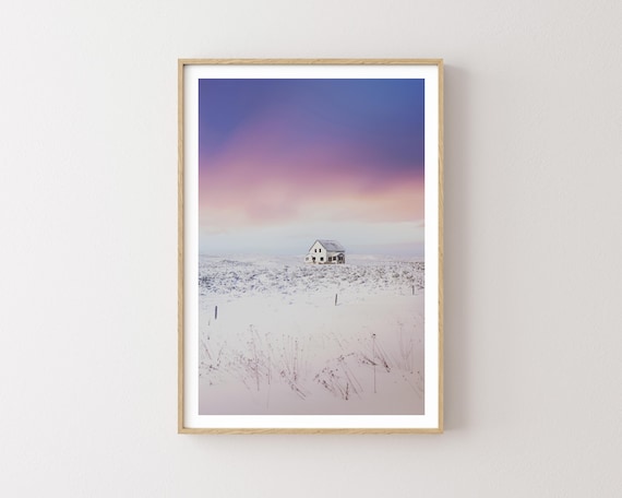 "White Out" - Beautiful Western Sunset sky over abandoned Farmhouse
