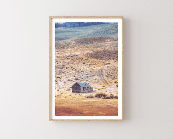 "Cabin Road" - Rustic Log Cabin Western Photography Print