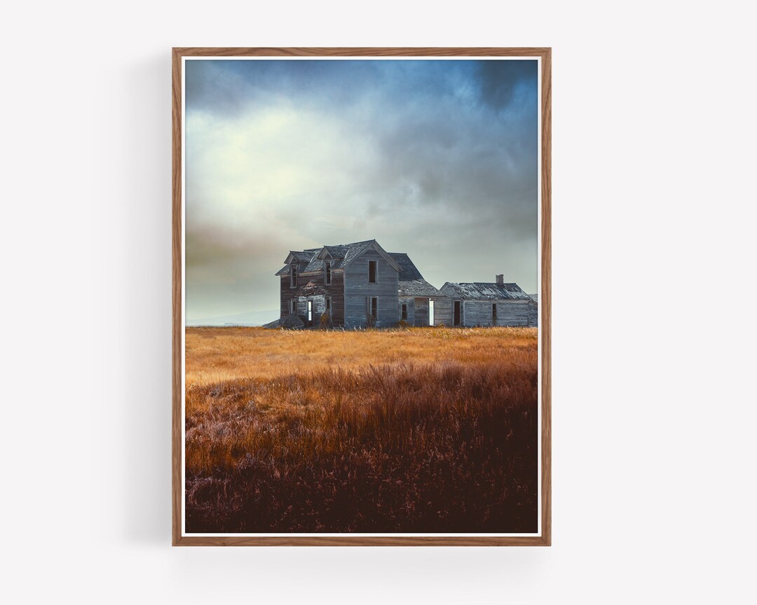 Abandoned Farmhouse Photography Print – Montana Rustic Landscape ...