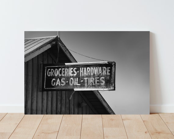 Old General Store Signage Photography - Farmhouse Decor - Rustic Decor - Western Decor - Boho Decor - Living Room wall art- Dining Room art