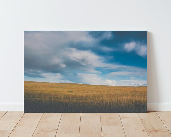 Wheat Field Landscape Photography - Landscape Wall Art - Nature Wall Art - Dreamy - Peaceful - Sky - Panoramic Landscape - Boho Decor