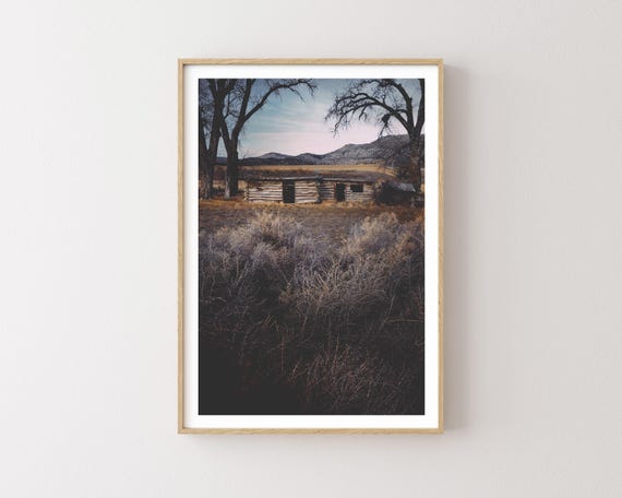 "Sod Roof Cabin" - Rustic cabin and Natural Western Landscape Photography