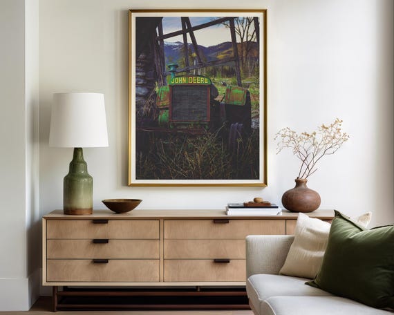 "Mountain Deere" - Abandoned Vintage John Deere Tractor Photography Print