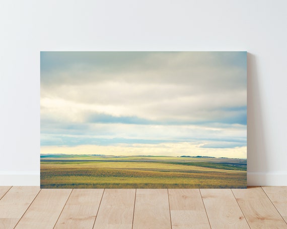 Peaceful Country Landscape | landscape wall art | large wall art | clouds | sky | serene | peaceful | panoramic landscape | nature wall art