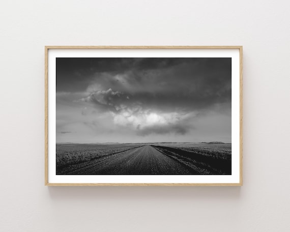 "Rear View Mirror" - Fine Art Black and White Storm Photography