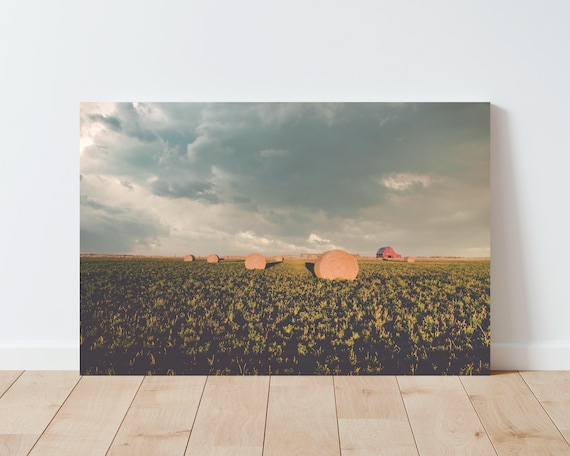 Stormy Skies Rural Landscape Photography - Landscape wall art - Barn wall art - Rustic wall art - Farmhouse Decor - Large wall art - nature