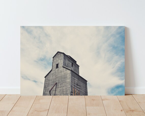 Rustic Grain Elevator Photography Print - Western Decor - Western Wall Art - Rustic Decor - Farmhouse Decor - Living Room Prints - Landscape