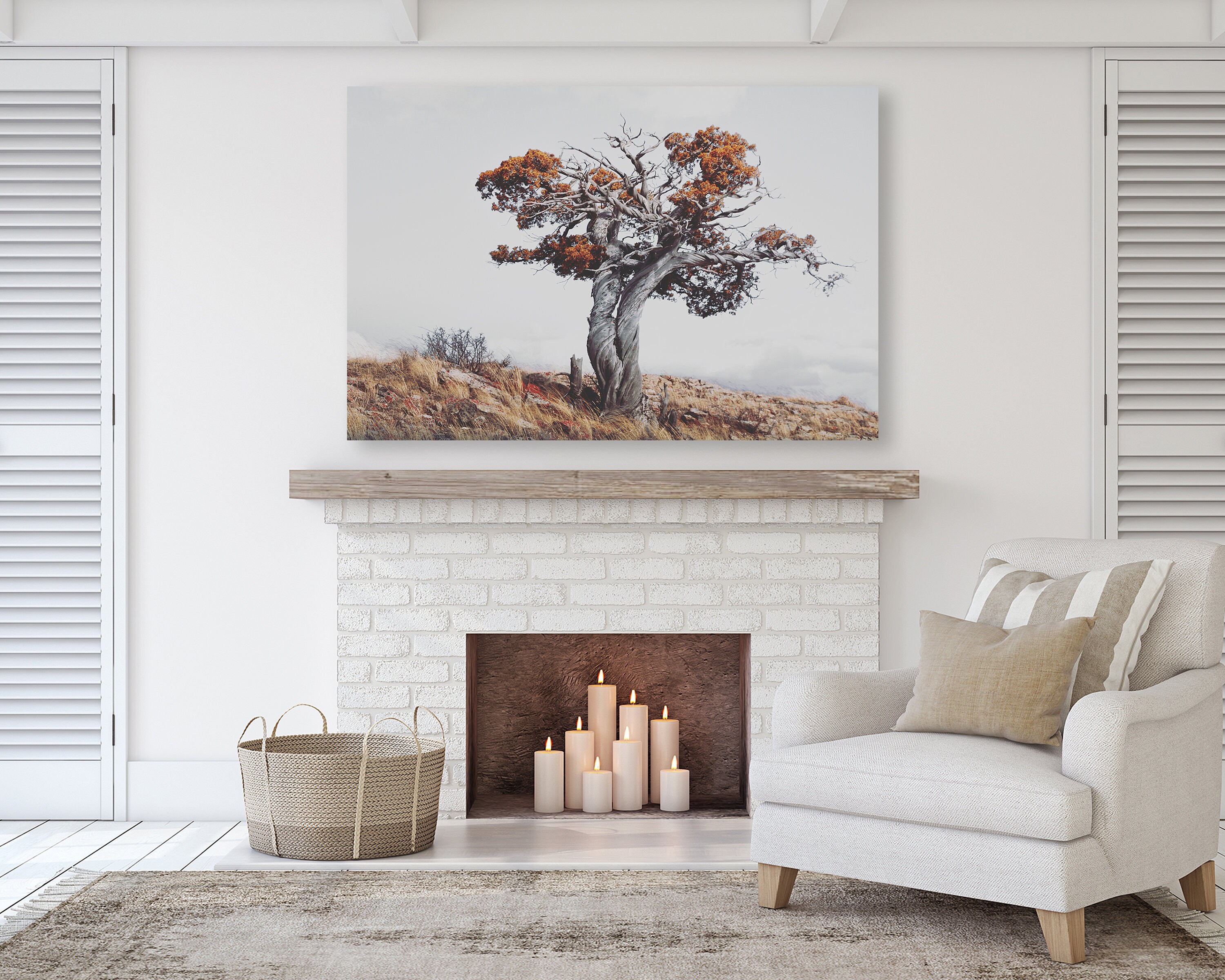 Old Twisted Tree Landscape Wall Art Large Wall Art Living Room