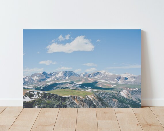 Mountain wall art - landscape wall art - nature wall art- wyoming wall art - large wall art - living room wall art - panoramic landscape -