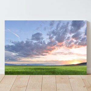 Colorful Summer Sunset Landscape Wall Art - Landscape Print - Nature Wall Art - Nature Photography - Farmhouse Decor - Western Decor - field